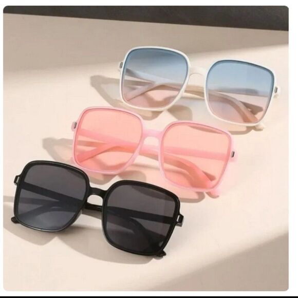 NWOT Lot of 3 oversize square wide sunglasses
